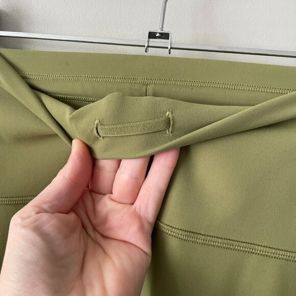 Lululemon Wunder Train High-Rise Crop 21" Activewear Leggings Bronze Green 10 - Picture 7 of 8
